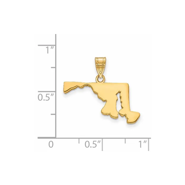 PreStyled Sets TreasureFineJewelers 14k Yellow Gold Maryland State Pendant