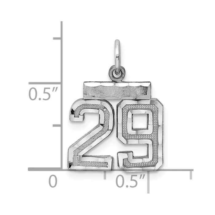 Rings Sterling Silver Rhodiumplated Diamondcut 29 Charm TreasureFineJewelers
