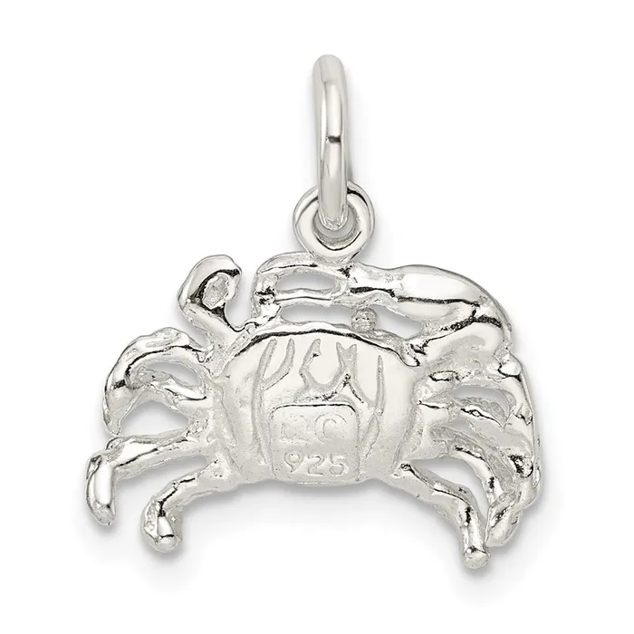 Rings TreasureFineJewelers Sterling Silver Crab Charm