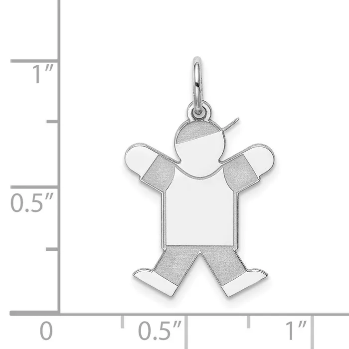 Rings TreasureFineJewelers Sterling Silver Rhodiumplated Kid Charm