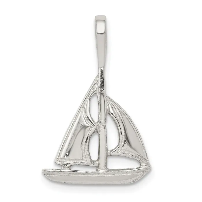 Rings TreasureFineJewelers Sterling Silver Sailboat Charm