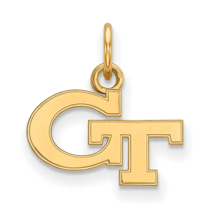 Sterling Silver Goldplated Georgia Institute of Technology GT Extra Small Pendant TreasureFineJewelers Necklaces Sterling Silver Goldplated Georgia Institute of Technology GT Extra Small Pendant TreasureFineJewelers Necklaces