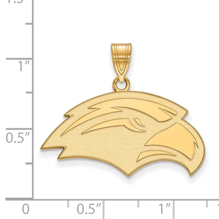 Sterling Silver Goldplated University of Southern Mississippi Eagle Medium Pendant TreasureFineJewelers Necklaces