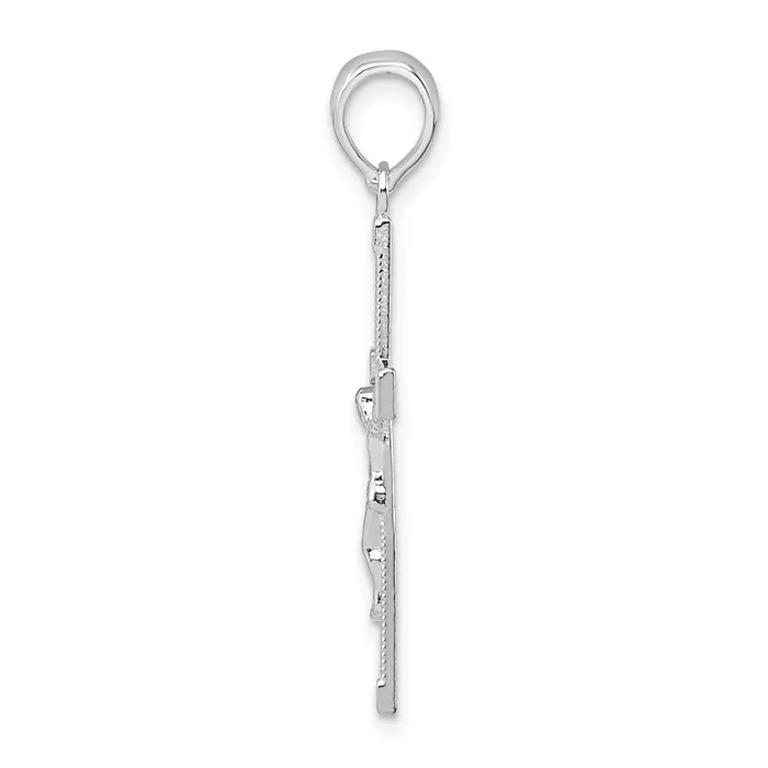 Sterling Silver Polished Latin Crucifix Pendant TreasureFineJewelers Necklaces