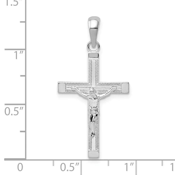 Sterling Silver Polished Latin Crucifix Pendant TreasureFineJewelers Necklaces