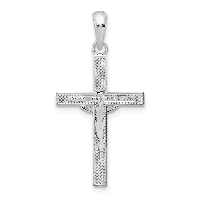 Sterling Silver Polished Latin Crucifix Pendant TreasureFineJewelers Necklaces