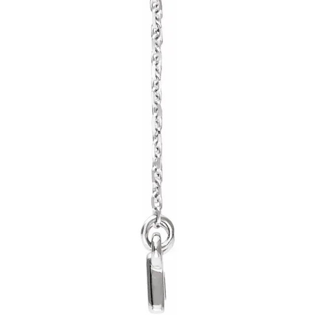 Sterling Silver Rectangle Bar 1618 Necklace TreasureFineJewelers Necklaces