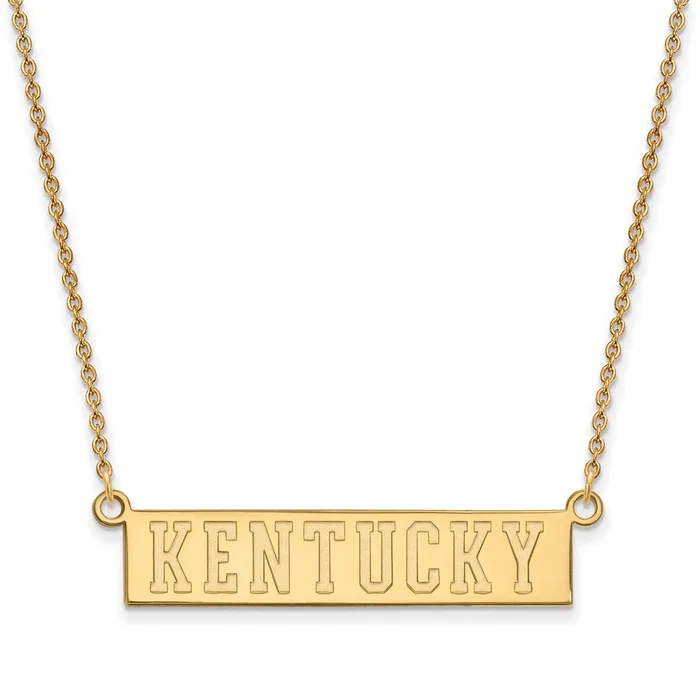 TreasureFineJewelers 10K Yellow Gold University of Kentucky Small Pendant with Necklace Necklaces TreasureFineJewelers 10K Yellow Gold University of Kentucky Small Pendant with Necklace Necklaces