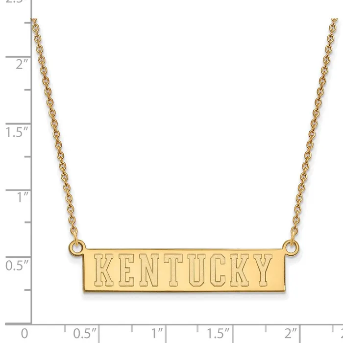 TreasureFineJewelers 10K Yellow Gold University of Kentucky Small Pendant with Necklace Necklaces