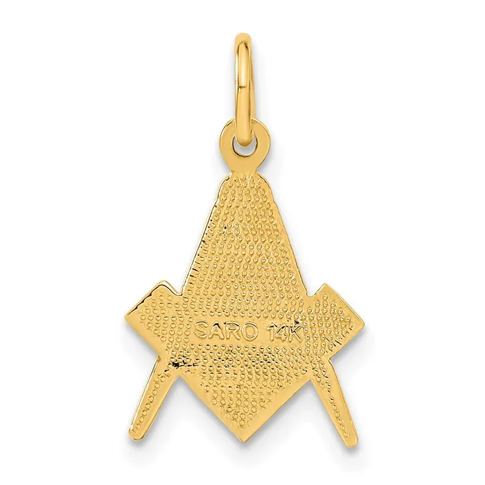 TreasureFineJewelers Charm Necklaces 14k Masonic Charm