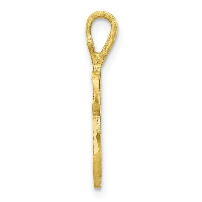 TreasureFineJewelers Necklaces 10k Yellow Gold Initial W Pendant