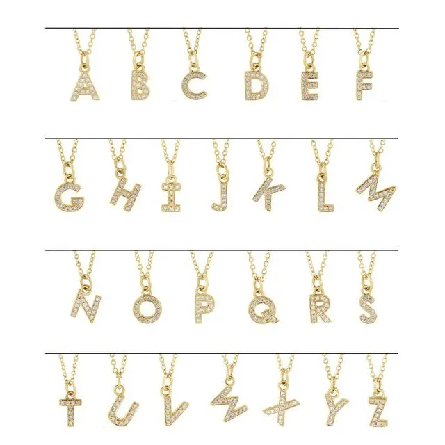 TreasureFineJewelers Necklaces 14K Yellow Gold 03 CTW Natural Diamond Petite Initial T 1618 Necklace