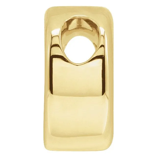 TreasureFineJewelers Necklaces 14K Yellow Gold Block Initial D Slide Pendant