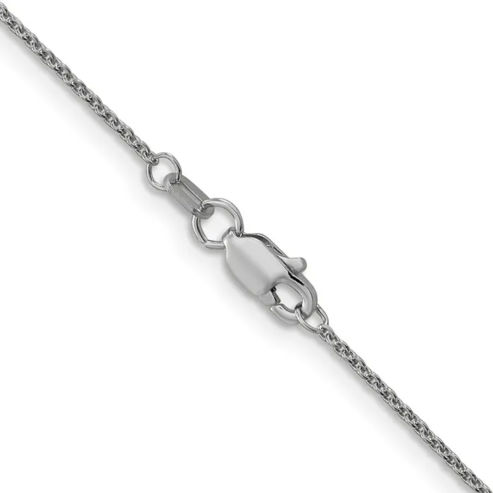 TreasureFineJewelers Necklaces 18K Leslies WG 115mm Diamond Cut Cable Chain