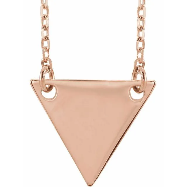 TreasureFineJewelers Necklaces 18K Rose GoldPlated Sterling Silver Geometric 18 Necklace TreasureFineJewelers Necklaces 18K Rose GoldPlated Sterling Silver Geometric 18 Necklace