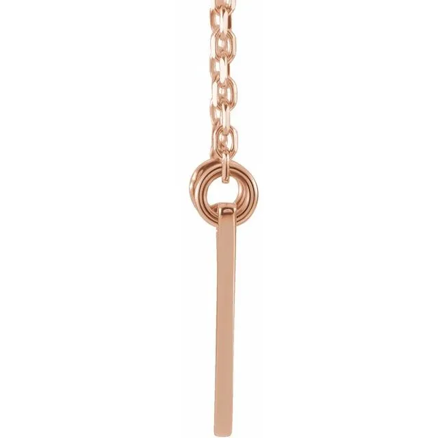 TreasureFineJewelers Necklaces 18K Rose GoldPlated Sterling Silver Geometric 18 Necklace