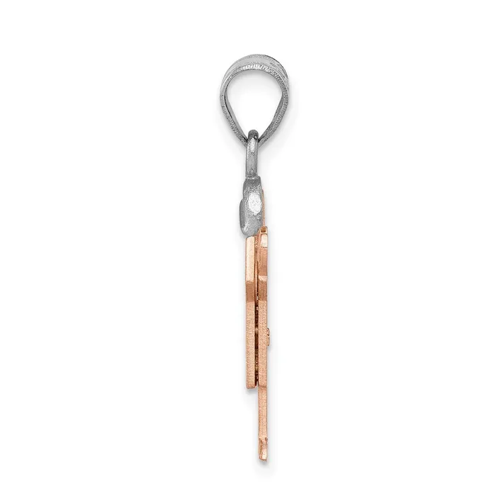 TreasureFineJewelers PreStyled Sets 14k Yellow Gold AA Diamond Kid Pendant