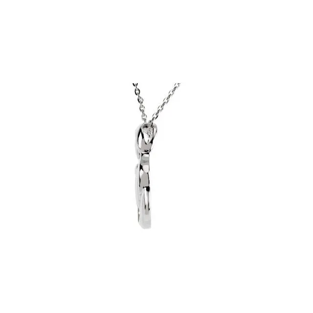 TreasureFineJewelers Sterling Silver 2 Child Family 18 Necklace Necklaces