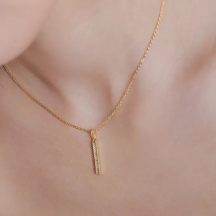 Trendolla Jewelry Necklaces Vertical Pole Necklace The Comet Jewelry Set collection Designed by Tanin