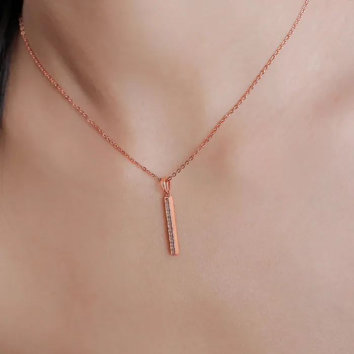 Trendolla Jewelry Necklaces Vertical Pole Necklace The Comet Jewelry Set collection Designed by Tanin