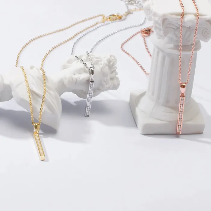 Trendolla Jewelry Necklaces Vertical Pole Necklace The Comet Jewelry Set collection Designed by Tanin