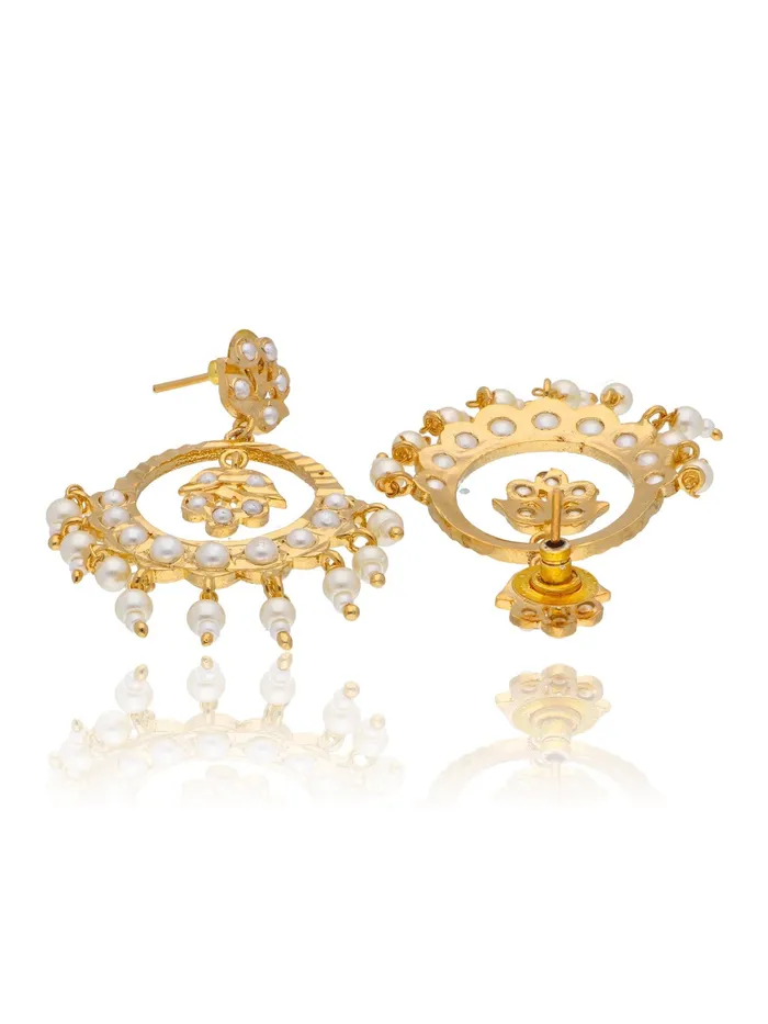 Earrings Curio Cottage Bridal Pearl Jadau Mini Chandbali Earrings
