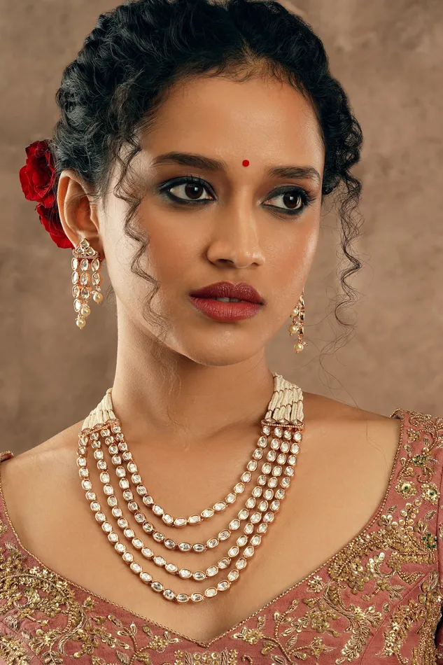 Kundan Opera Necklace Set Curio Cottage Necklaces