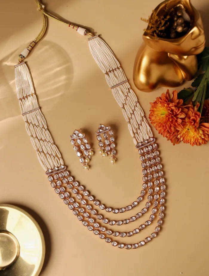 Kundan Opera Necklace Set Curio Cottage Necklaces