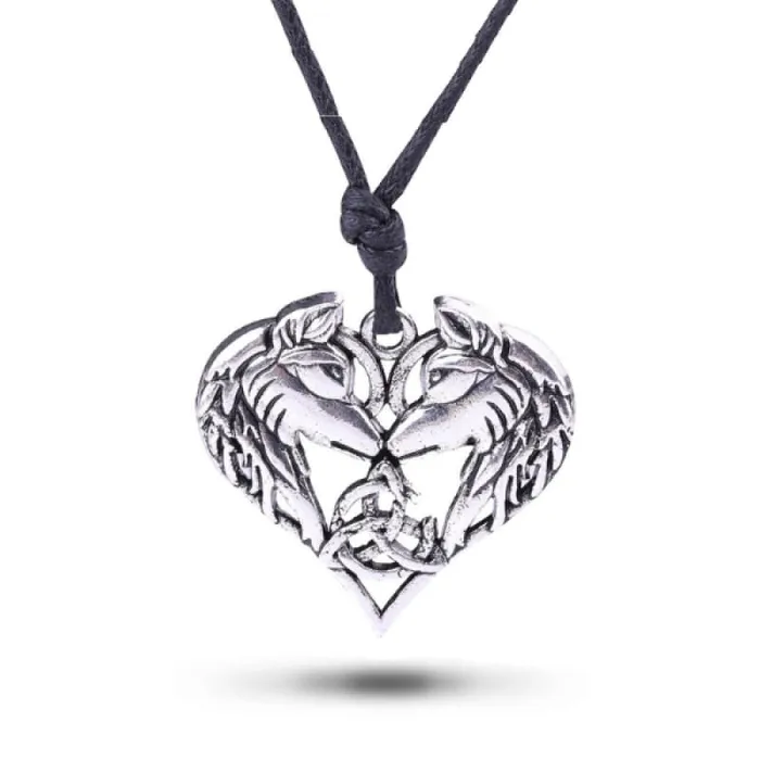 Necklaces Wolf Love Necklace Wolf Lovers