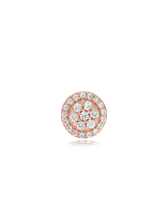 Rose Gold Plated Silver Sparkle Stud Earring Curio Cottage Earrings