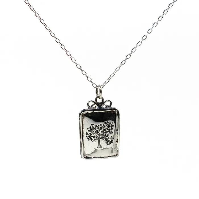 Silver Lotus Medium Silver Tree Of Life Necklace Necklaces