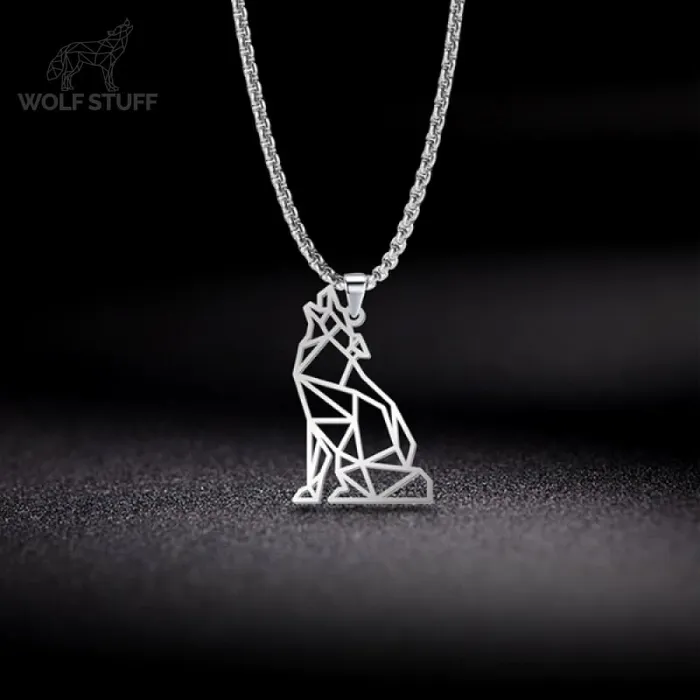 Wolf Stuff Necklaces Geometric Wolf Necklace