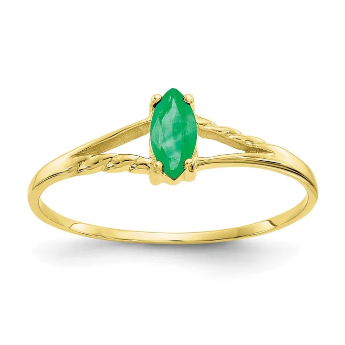 10k Polished Geniune Emerald Birthstone RingWBC10XBR182 WB Choice Jewelry Rings