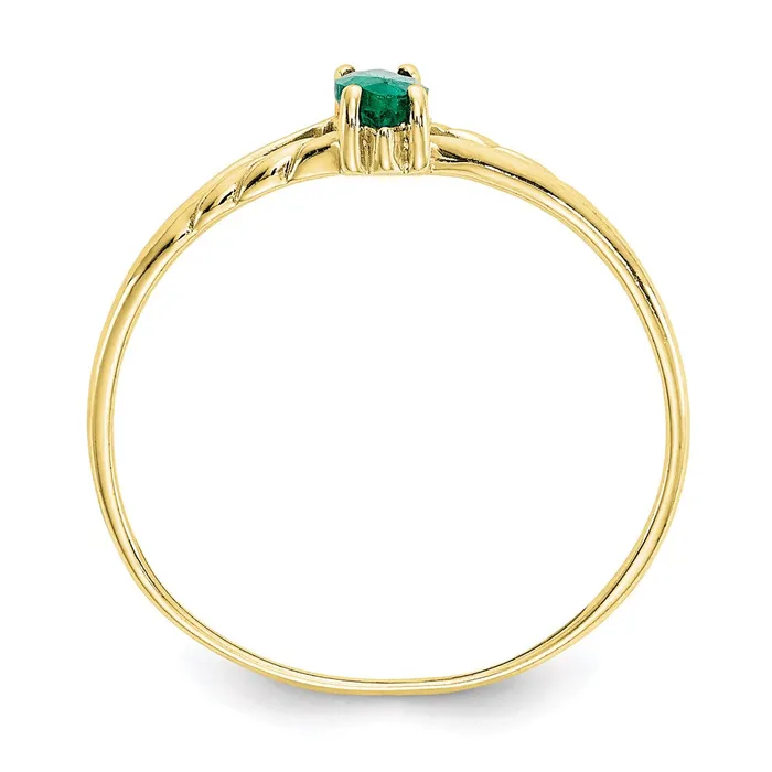 10k Polished Geniune Emerald Birthstone RingWBC10XBR182 WB Choice Jewelry Rings