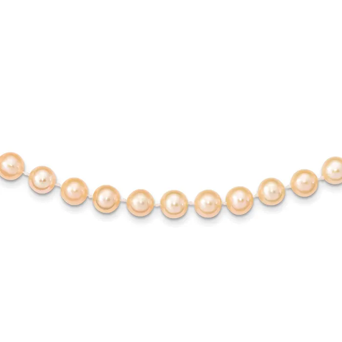 14k 89mm Pink Near Round Freshwater Cultured Pearl NecklaceWBCPPN08028 WB Choice Jewelry Necklaces 14k 89mm Pink Near Round Freshwater Cultured Pearl NecklaceWBCPPN08028 WB Choice Jewelry Necklaces