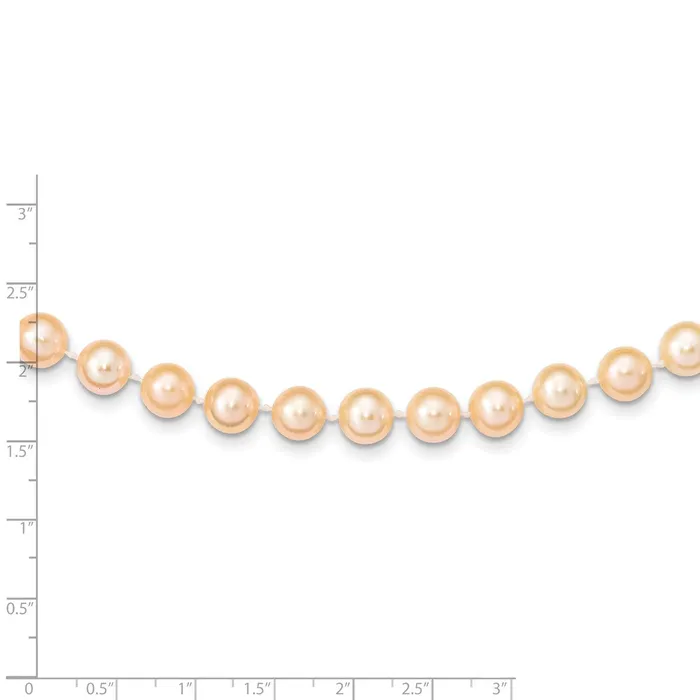 14k 89mm Pink Near Round Freshwater Cultured Pearl NecklaceWBCPPN08028 WB Choice Jewelry Necklaces 14k 89mm Pink Near Round Freshwater Cultured Pearl NecklaceWBCPPN08028 WB Choice Jewelry Necklaces