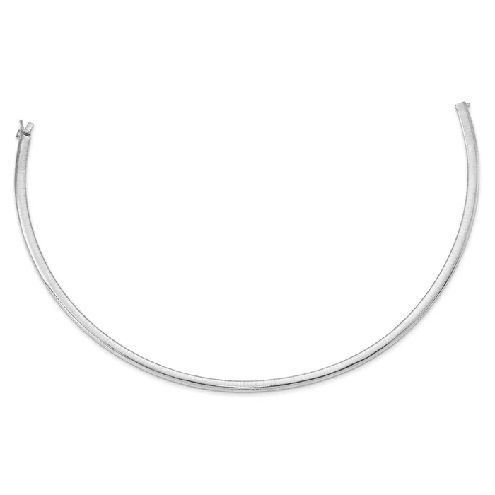 14k White Gold 6mm Domed Omega NecklaceWBCOW616 WB Choice Jewelry Necklaces 14k White Gold 6mm Domed Omega NecklaceWBCOW616 WB Choice Jewelry Necklaces