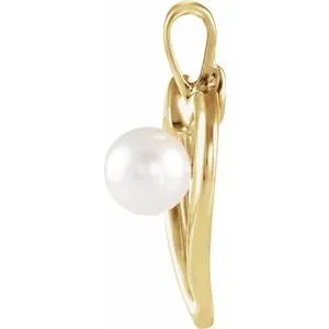 14K Yellow Akoya Cultured Pearl Heart Pendant 60751209334PSTWBC WB Choice Jewelry Necklaces 14K Yellow Akoya Cultured Pearl Heart Pendant 60751209334PSTWBC WB Choice Jewelry Necklaces