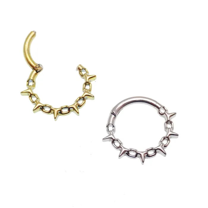 16G Chain spike hinged clicker design 8mm Body Clickers Body Jewelry Necklaces