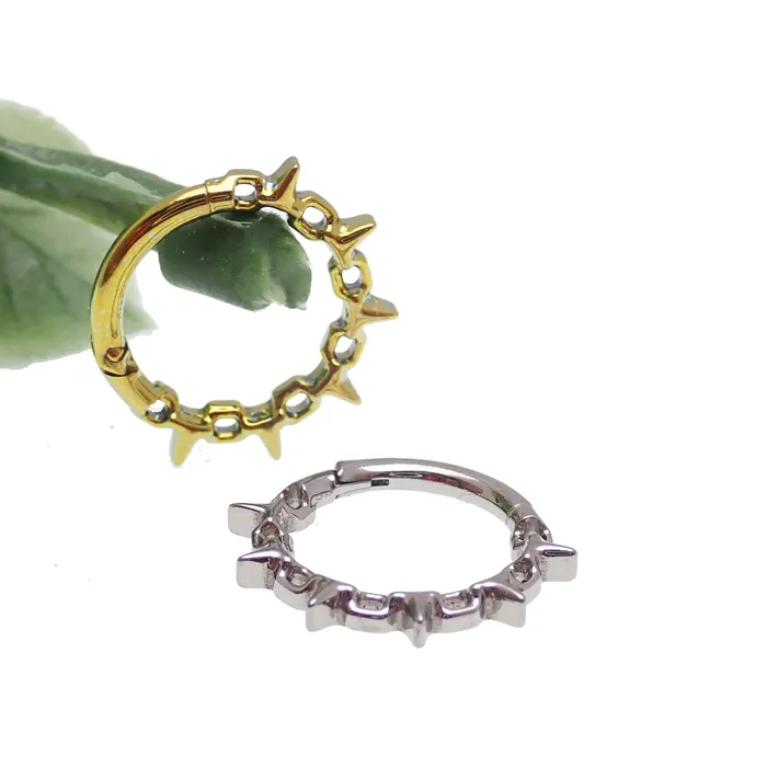 16G Chain spike hinged clicker design 8mm Body Clickers Body Jewelry Necklaces
