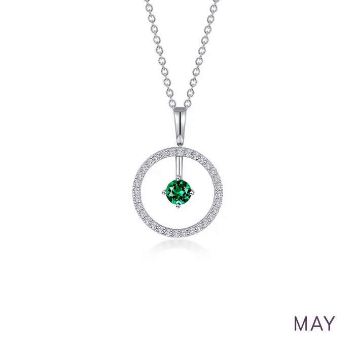May Birthstone Reversible Open Circle Necklace Lafonn Necklaces