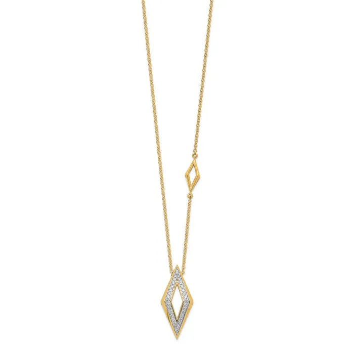 Necklaces 14k Polished Fancy Diamond 18in NecklaceWBCPM6823019YA WB Choice Jewelry Necklaces 14k Polished Fancy Diamond 18in NecklaceWBCPM6823019YA WB Choice Jewelry