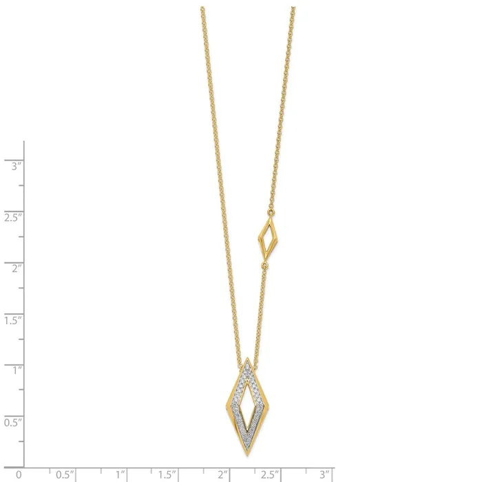 Necklaces 14k Polished Fancy Diamond 18in NecklaceWBCPM6823019YA WB Choice Jewelry Necklaces 14k Polished Fancy Diamond 18in NecklaceWBCPM6823019YA WB Choice Jewelry