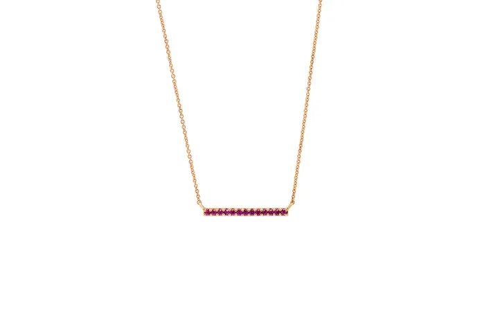 Necklaces Shylee Rose Jewelry Ruby Bar Necklace