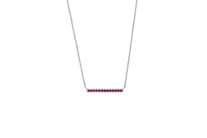 Necklaces Shylee Rose Jewelry Ruby Bar Necklace