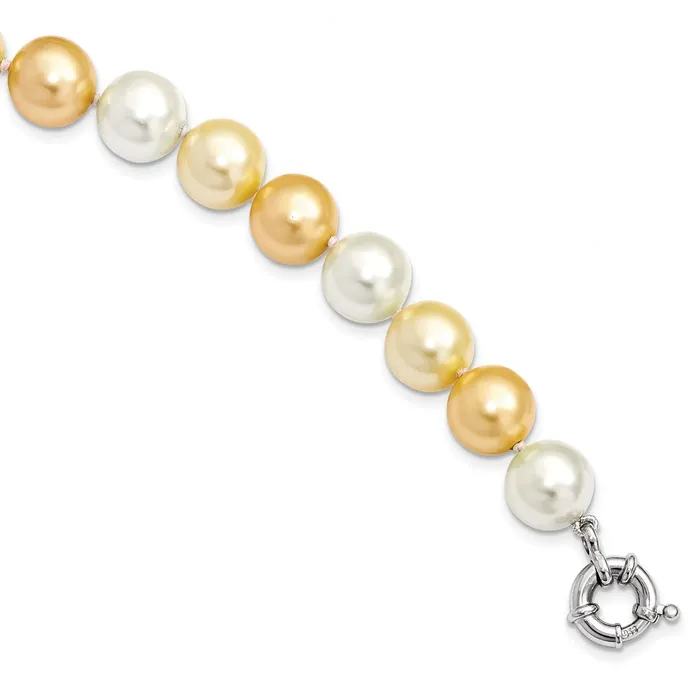Necklaces Sterling S Majestik Rhpl 1213mm Yellow and Wht Imitat Shell Pearl NecklacWBCQMJN132MX18 WB Choice Jewelry Necklaces Sterling S Majestik Rhpl 1213mm Yellow and Wht Imitat Shell Pearl NecklacWBCQMJN132MX18 WB Choice Jewelry
