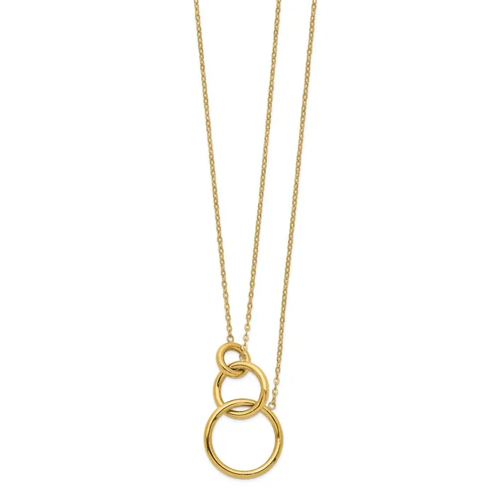 Necklaces WB Choice Jewelry 14k Oval Linked Layer Chain NecklaceWBCSF262718 Necklaces WB Choice Jewelry 14k Oval Linked Layer Chain NecklaceWBCSF262718