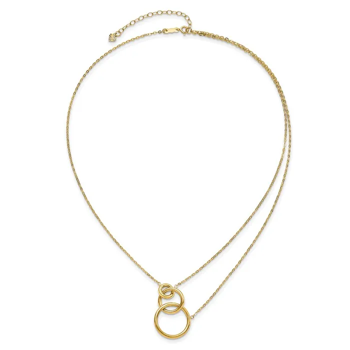 Necklaces WB Choice Jewelry 14k Oval Linked Layer Chain NecklaceWBCSF262718 Necklaces WB Choice Jewelry 14k Oval Linked Layer Chain NecklaceWBCSF262718