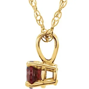 Necklaces WB Choice Jewelry 14K Yellow 3 mm Round Ruby Youth Birthstone 14 Necklace2839370068PSTWBC Necklaces WB Choice Jewelry 14K Yellow 3 mm Round Ruby Youth Birthstone 14 Necklace2839370068PSTWBC