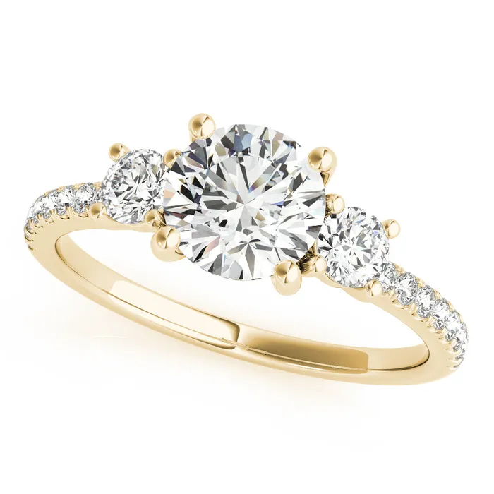 Overnight Mountings Bridal Rings Three Stone Diamond Engagement Ring